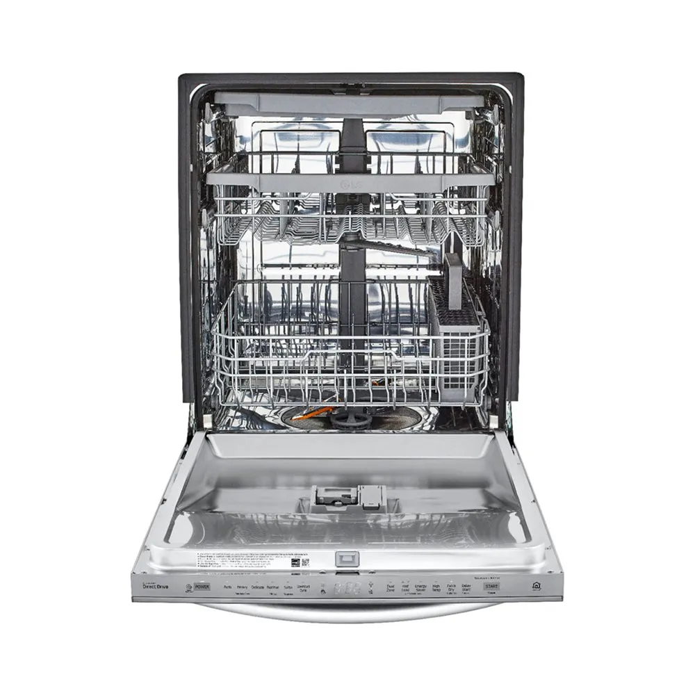 LG - 24" Top Control Built-In Dishwasher with Stainless Steel Tub - Stainless steel