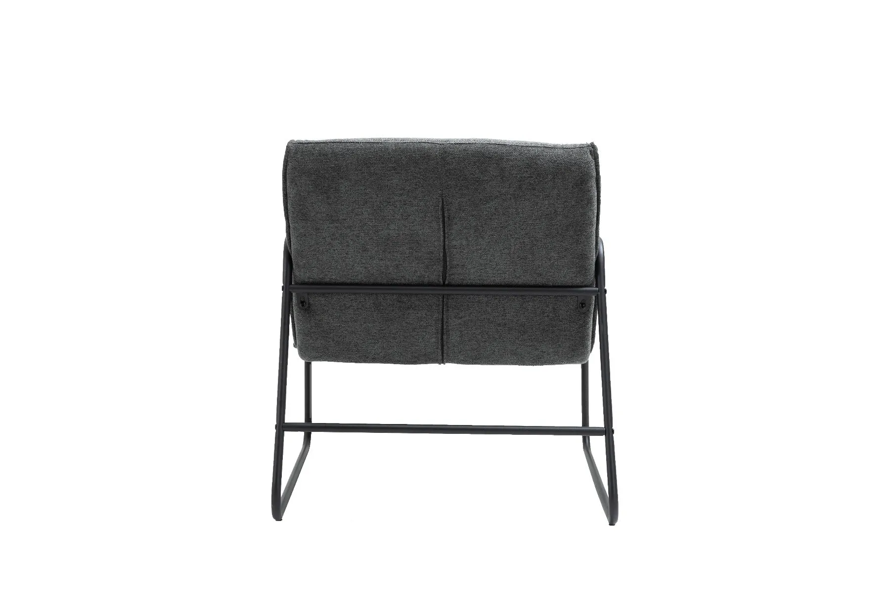 Linen Upholstered Armchair Lounge Chair with Sled Base