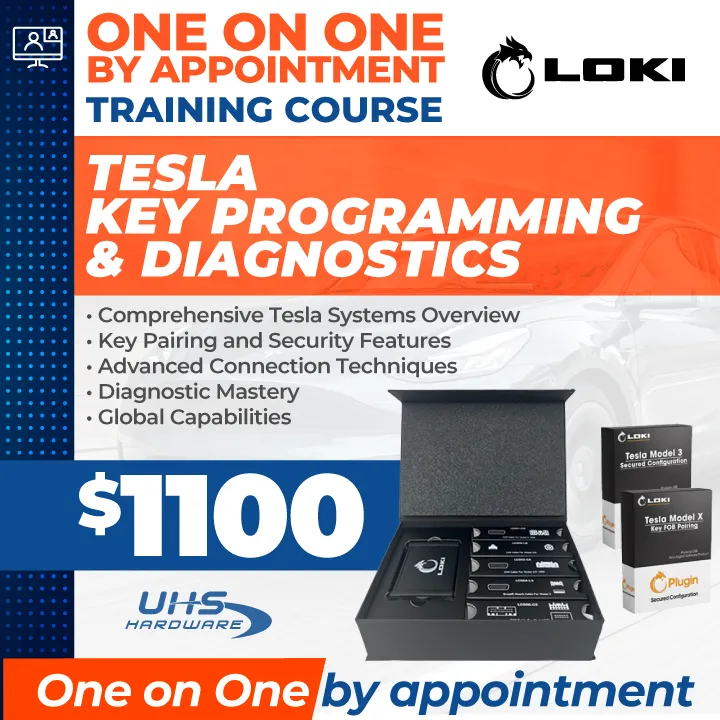 LOKI - Live Online Training Course - Tesla Key Programming and Diagnostics Training Course - 1 on 1 Live Training