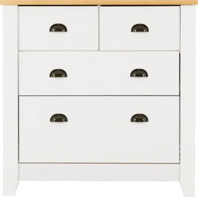 Ludlow 2 2 Drawer Chest - White/Oak Lacquer