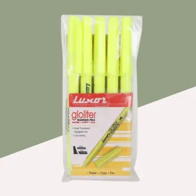 Luxor Gloliter  Highlighter Pen set ( Pack of 5 )