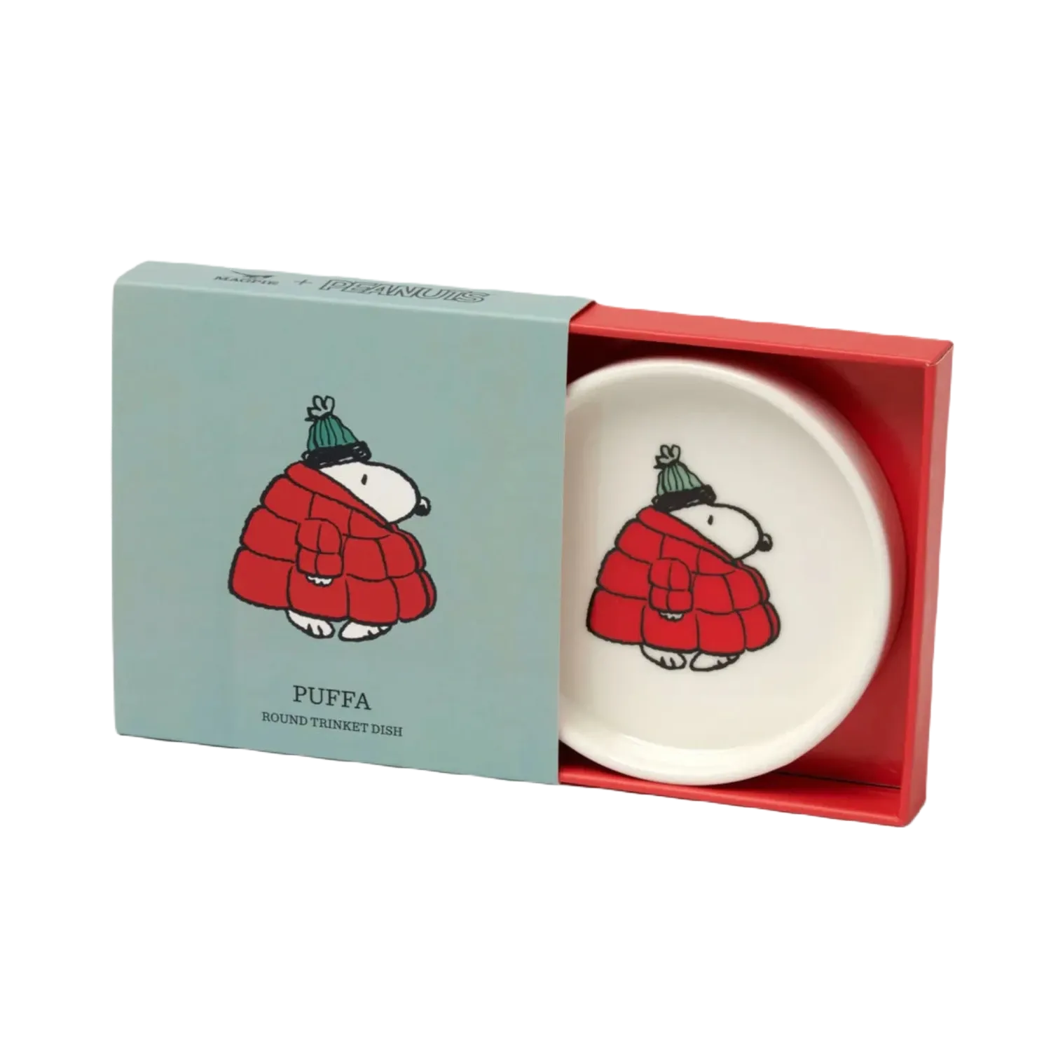 Magpie Gifts Peanuts Snoopy Round Trinket Dish - Puffa