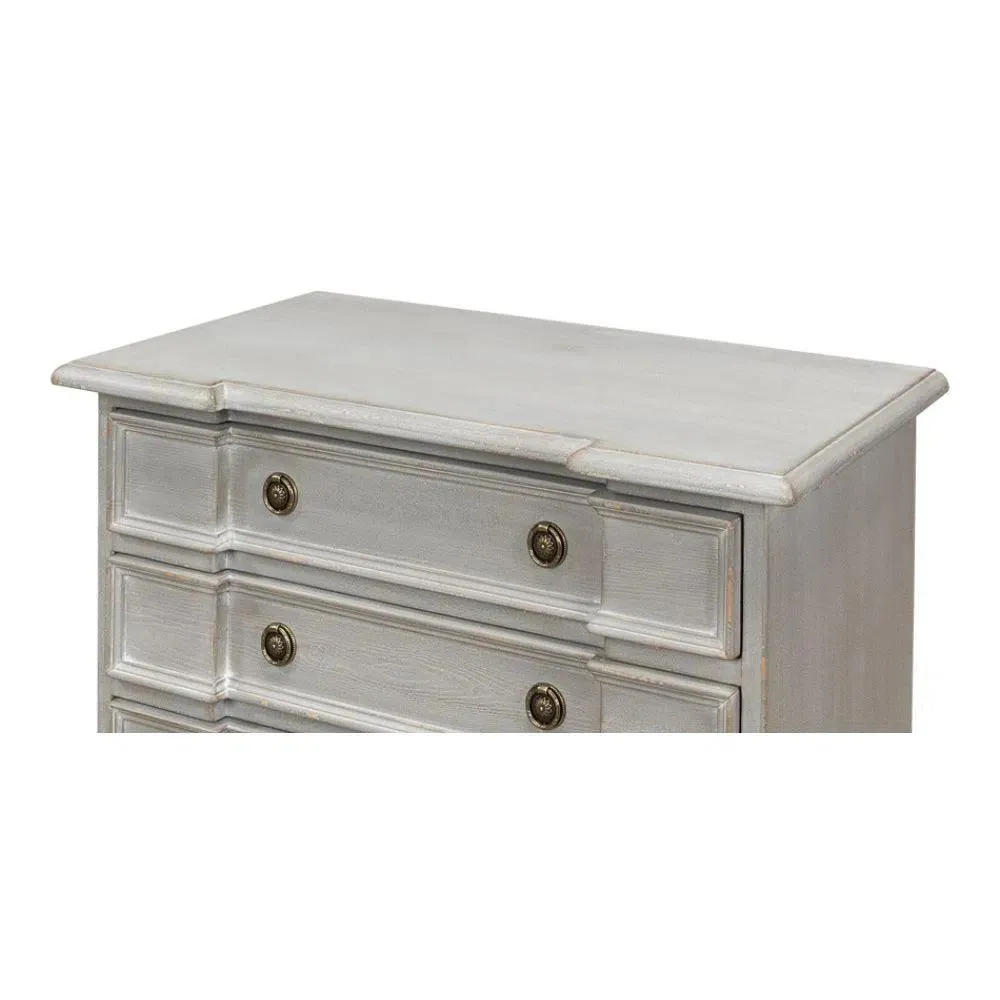 Markey Commode 4 Drawers Chest Grey