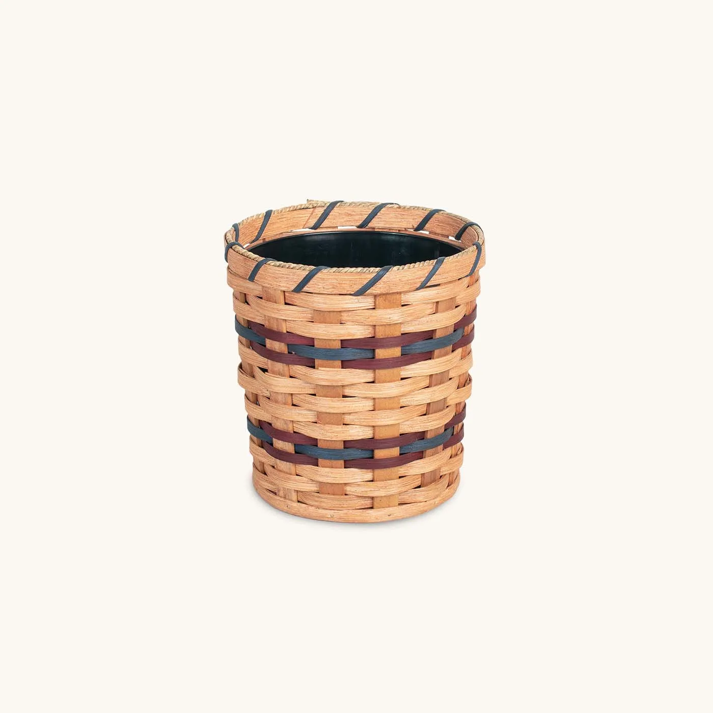 Medium Round Basket Planter | Woven Wicker Plant Pot w/Drainage