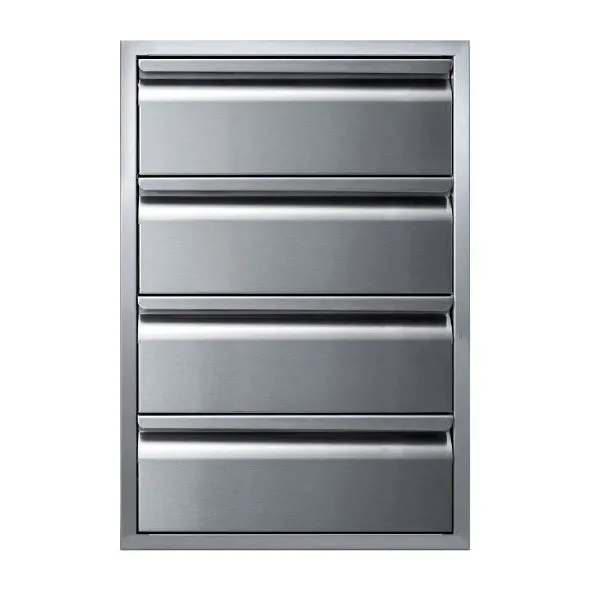 Memphis VGC21DB4 21" Stainless Steel Four Drawer Stack