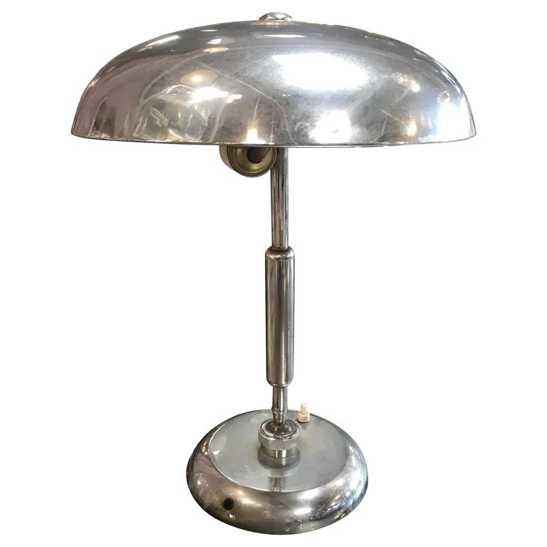 Mid-Century Modern Chrome Adjustable Desk Light, Italy 1960s