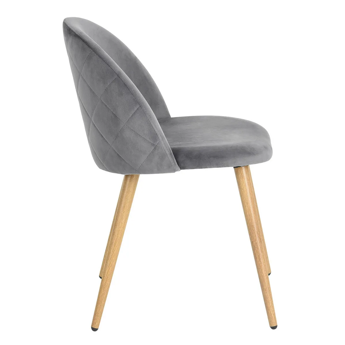 Modern and original velvet dining chair with graphic detail behind the back - ZOMBA