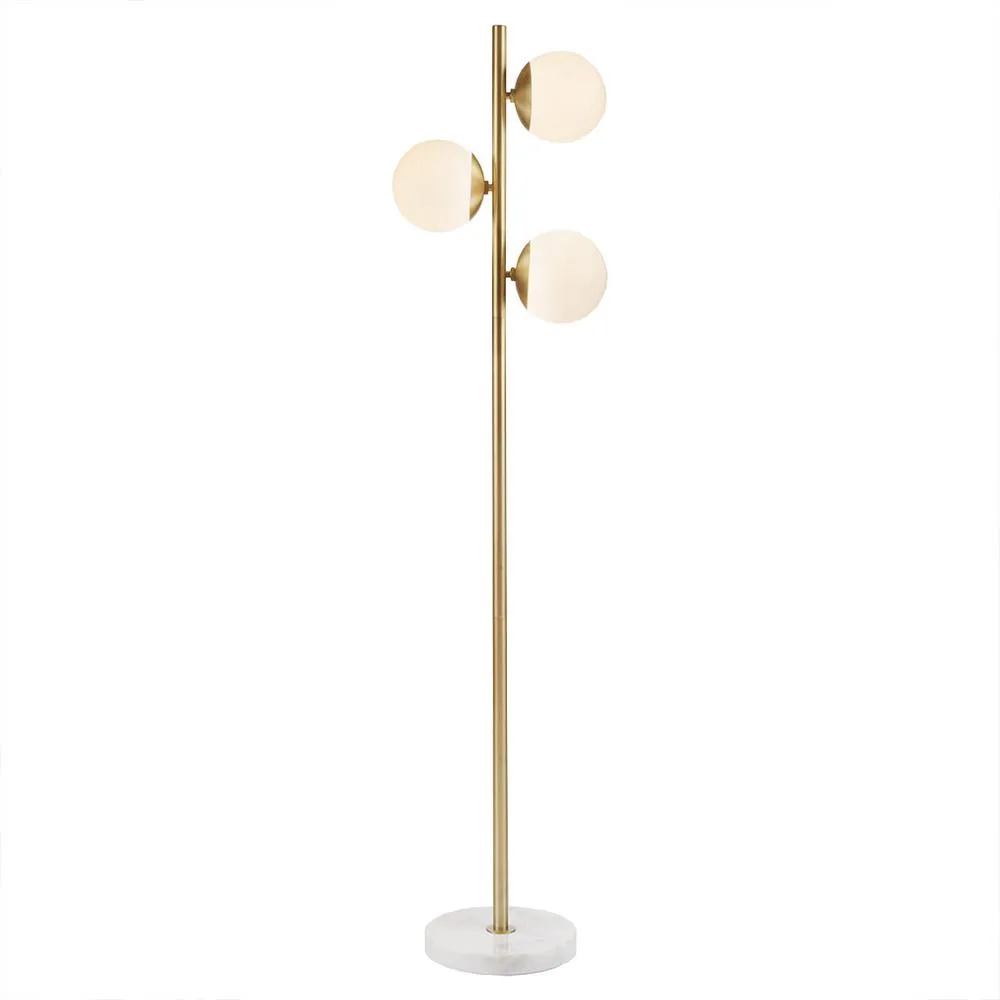 Modern Mid Century Gold Bubble Glass Floor Lamp