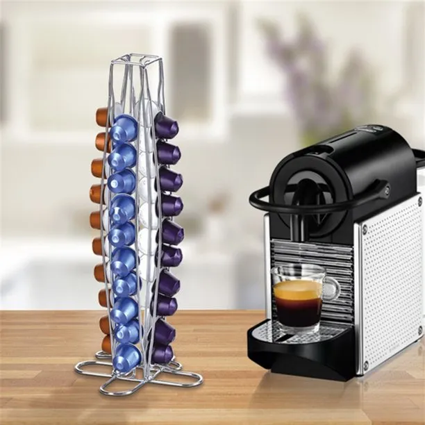 Nespresso Coffee Capsule Stand - Non Rotating 40 Pod Holder.