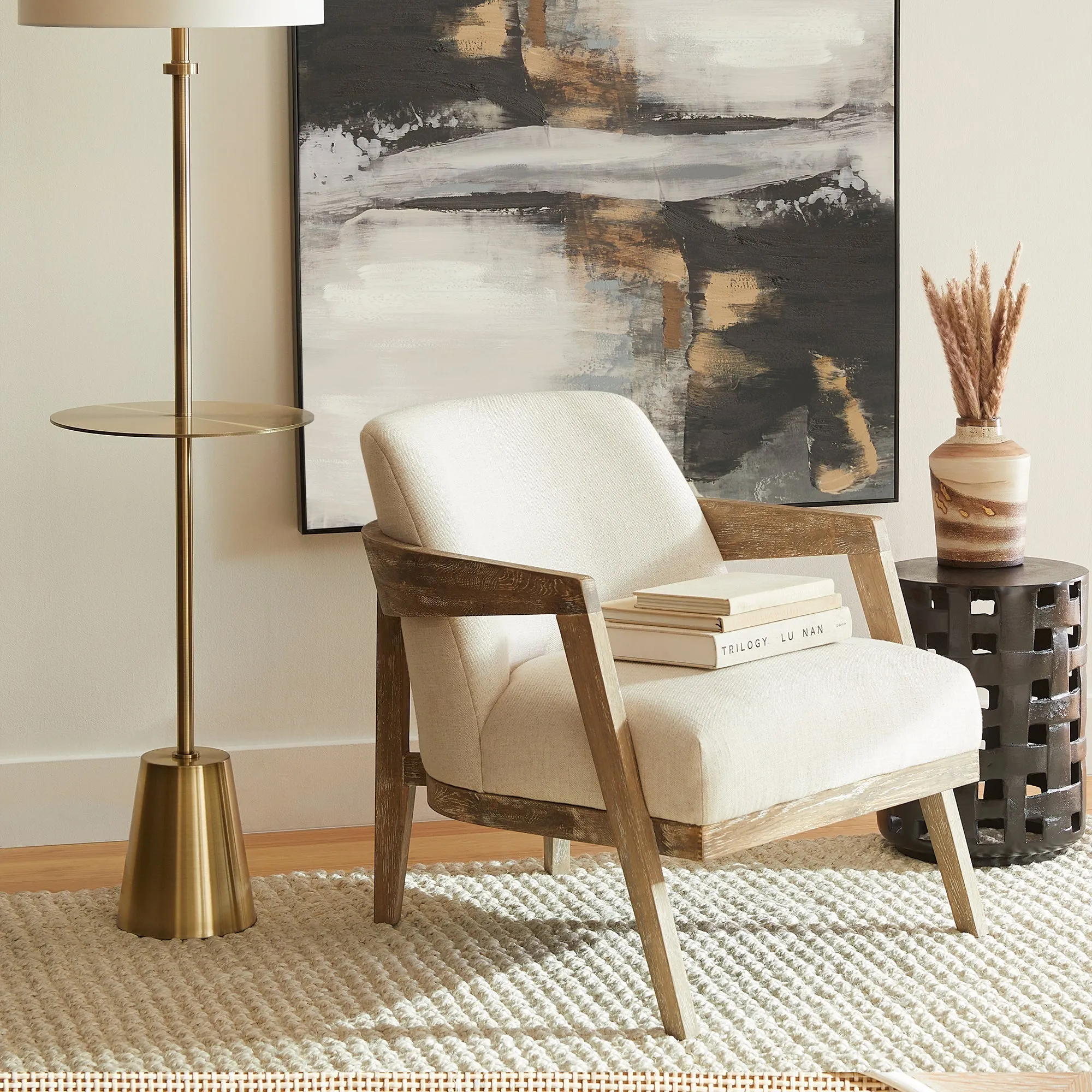 Peplum Floor Lamp | Brass by Cyan