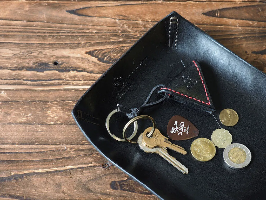 Personalized Leather Valet Tray #Black