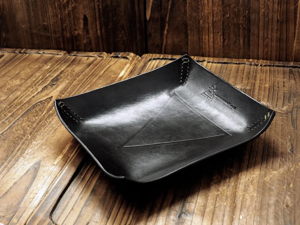 Personalized Leather Valet Tray #Black