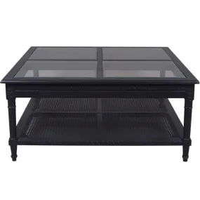 Polo Square Coffee Table Black Flat packed