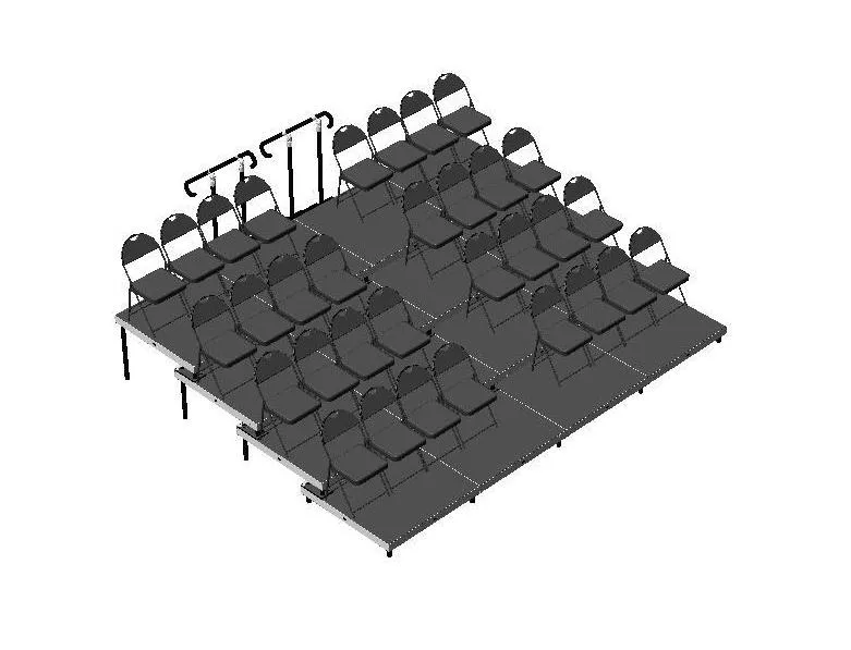 Portable Tiered Seating Kits using 4X4 Stage Modules