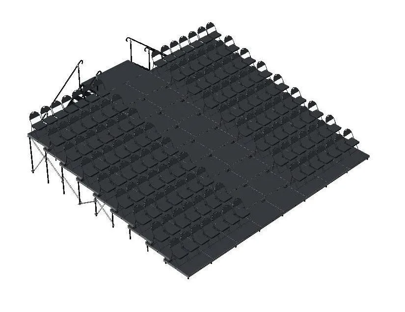 Portable Tiered Seating Kits using 4X4 Stage Modules