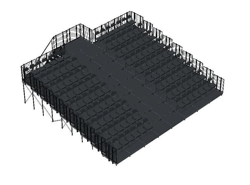 Portable Tiered Seating Kits using 4X4 Stage Modules