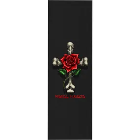 Powell Peralta Rose Cross Griptape - 10.5"x33" Black