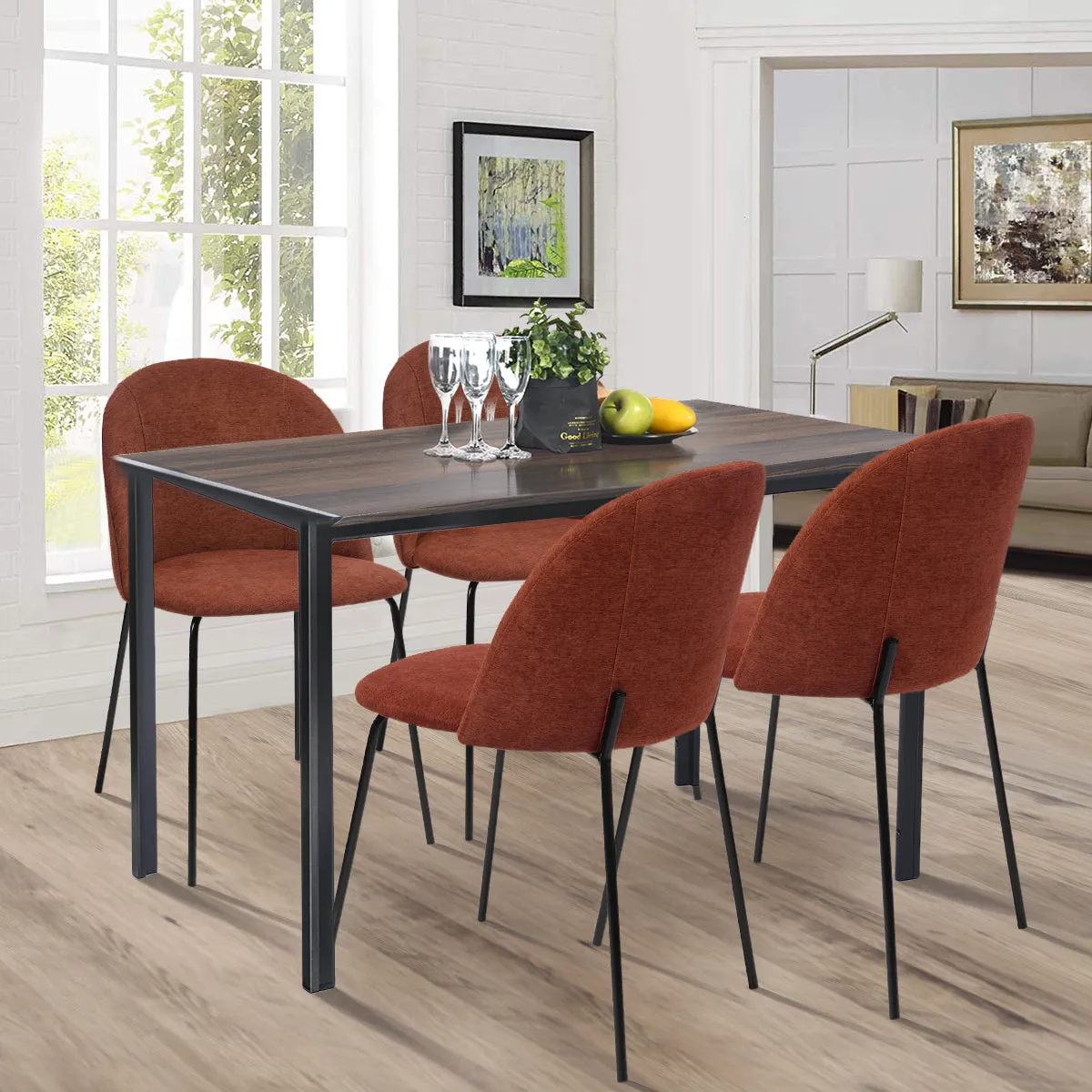 PUZZLE Modern Fabric Dining Chairs(Set of 2)- HomyCasa