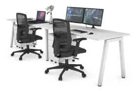 Quadro 2 Person Run Office Workstation [1600L x 700W]