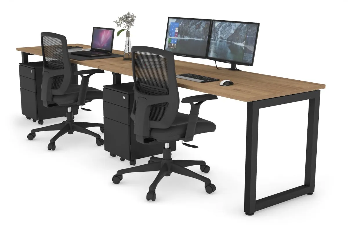 Quadro Loop Legs 2 Person Run Office Workstation [1400L x 700W]