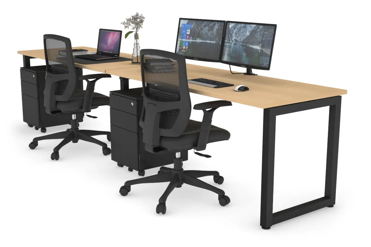 Quadro Loop Legs 2 Person Run Office Workstation [1400L x 700W]