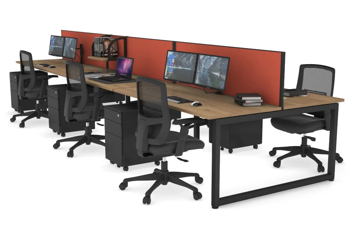 Quadro Loop Legs 6 Person Office Workstation [1600L x 700W]