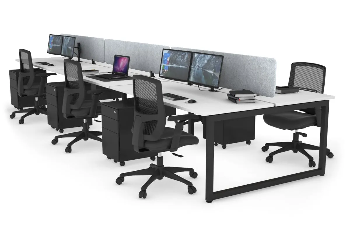 Quadro Loop Legs 6 Person Office Workstation [1600L x 700W]