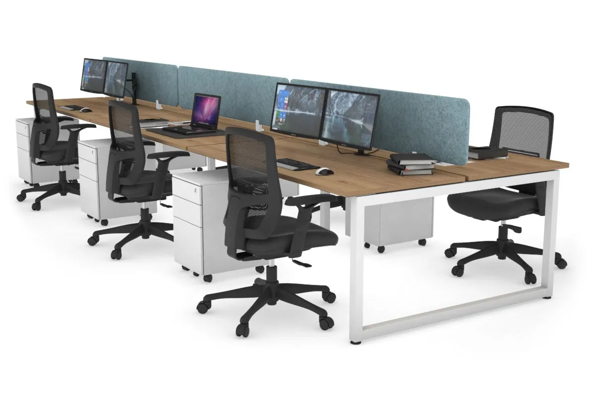 Quadro Loop Legs 6 Person Office Workstation [1600L x 700W]