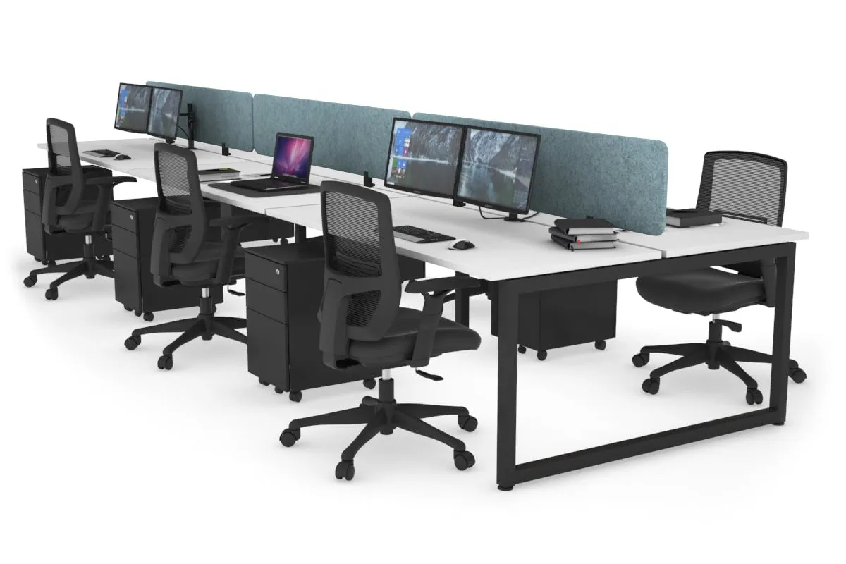 Quadro Loop Legs 6 Person Office Workstation [1600L x 700W]