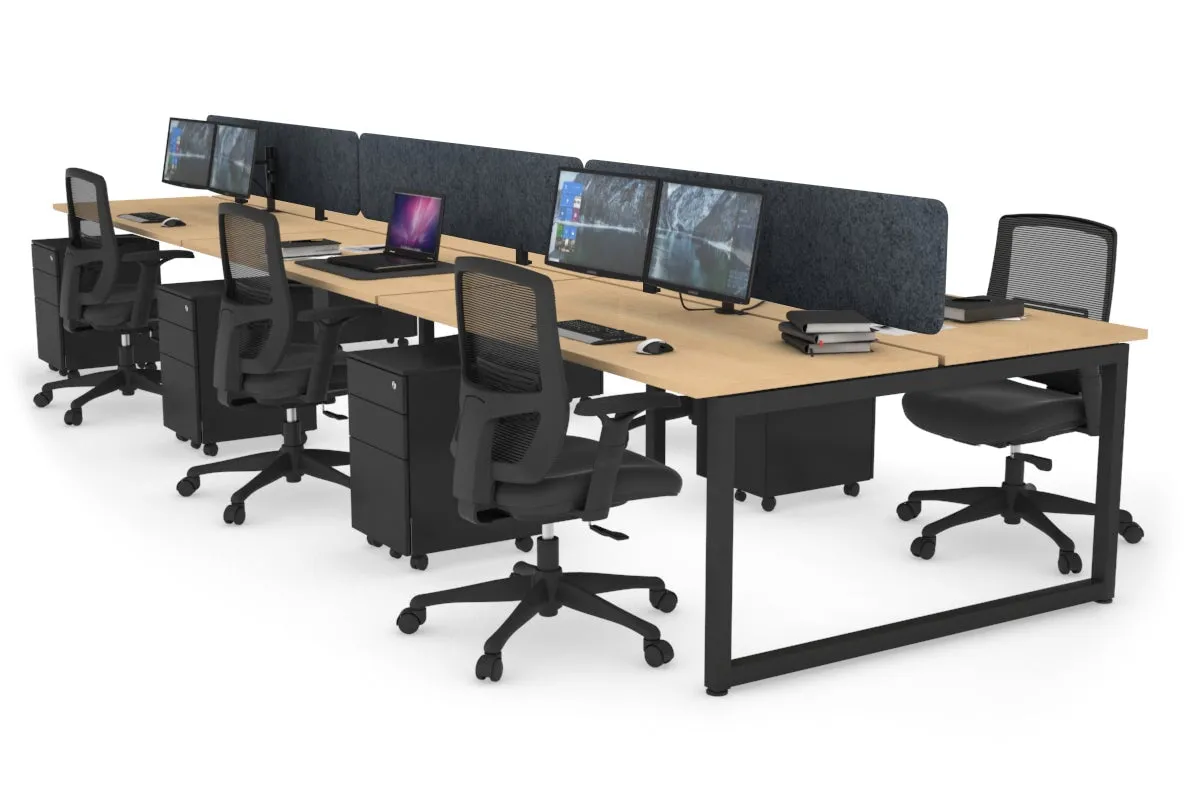 Quadro Loop Legs 6 Person Office Workstation [1600L x 700W]