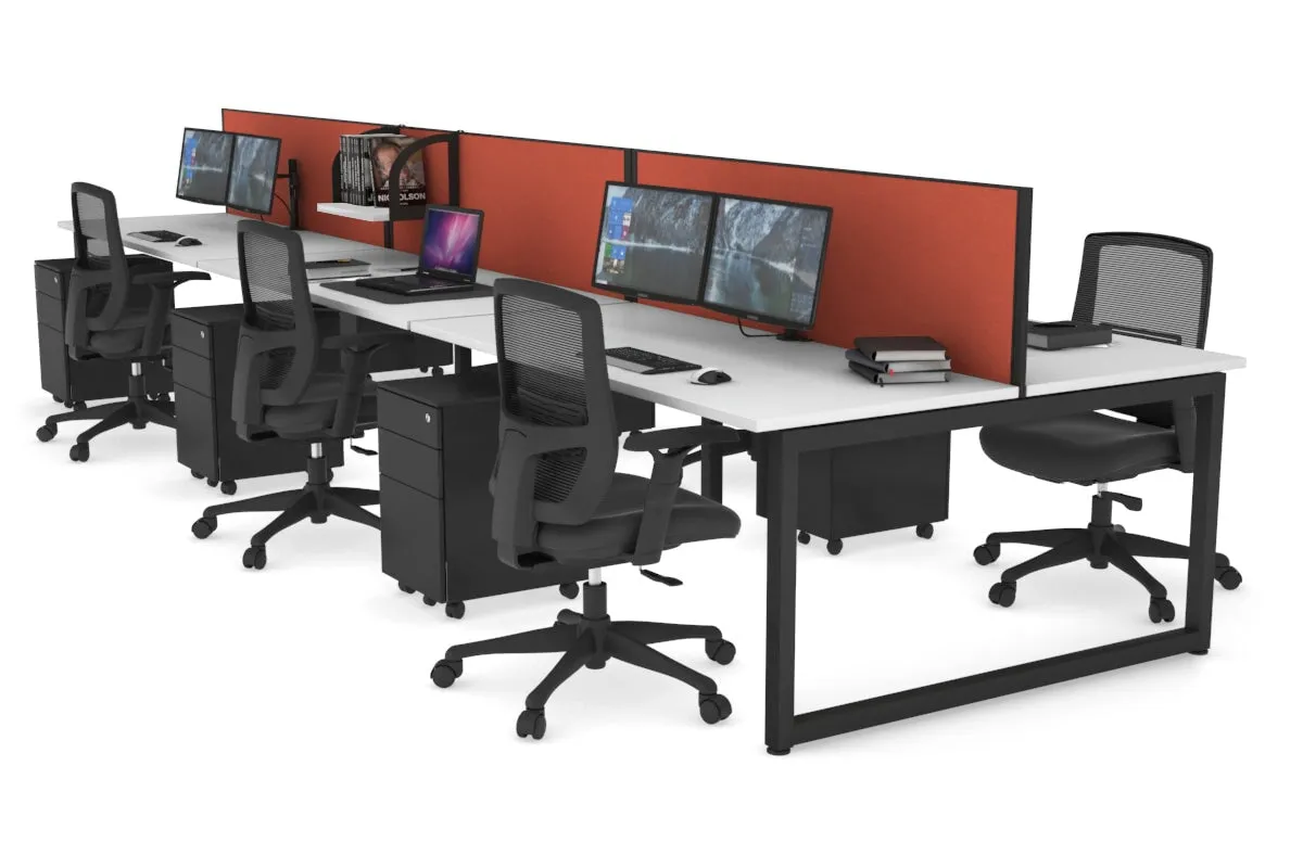 Quadro Loop Legs 6 Person Office Workstation [1600L x 700W]