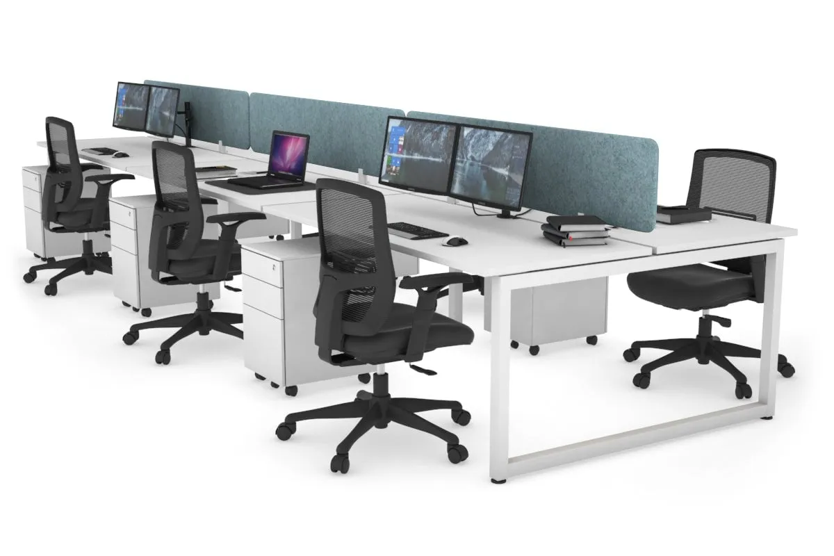 Quadro Loop Legs 6 Person Office Workstation [1600L x 700W]