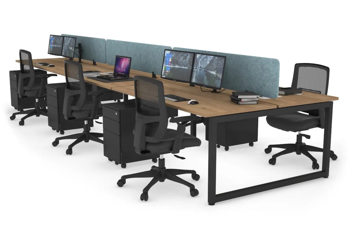 Quadro Loop Legs 6 Person Office Workstation [1600L x 700W]