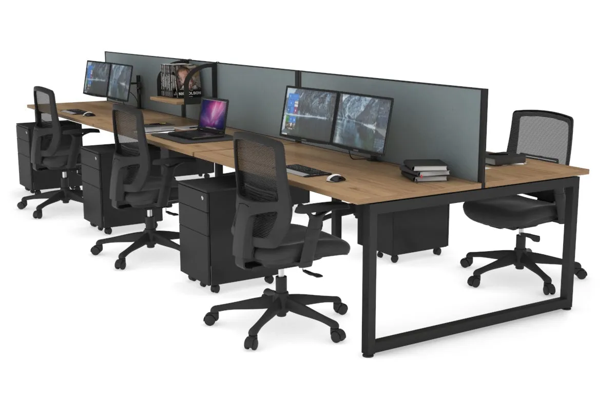 Quadro Loop Legs 6 Person Office Workstation [1600L x 700W]