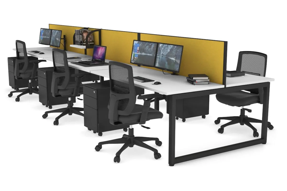 Quadro Loop Legs 6 Person Office Workstation [1600L x 700W]