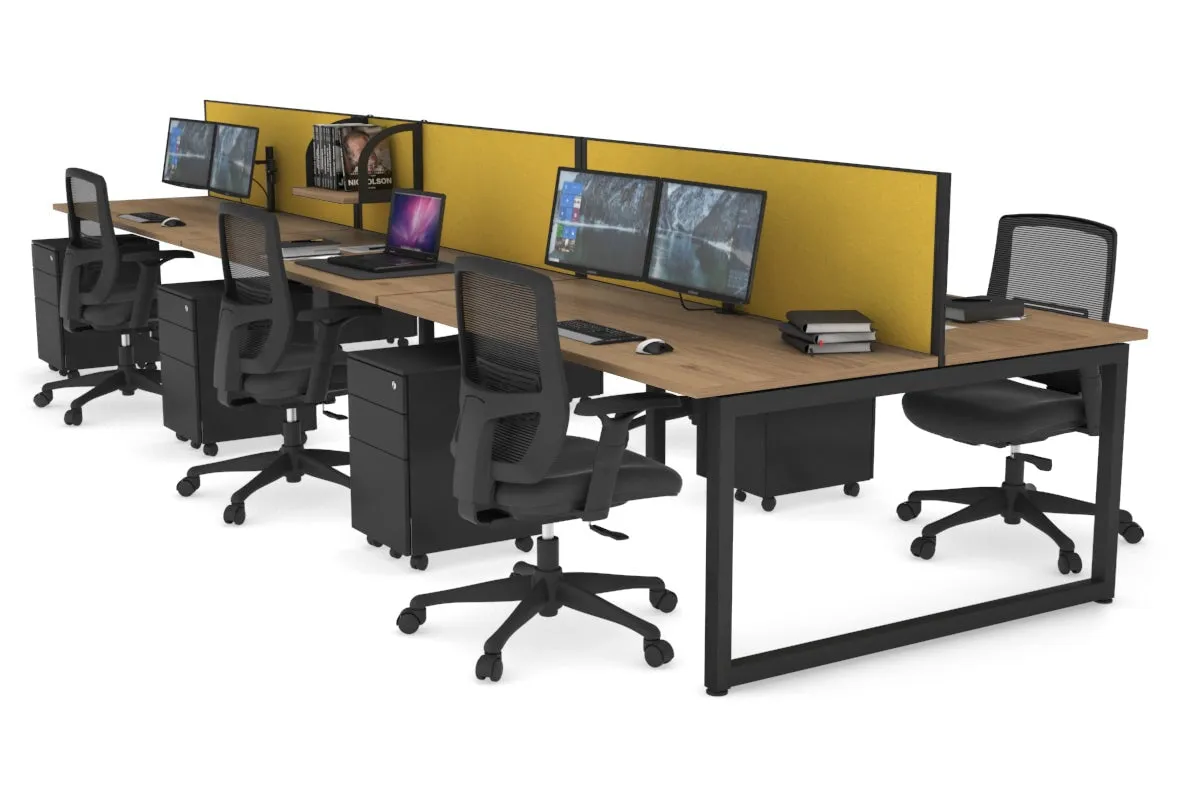 Quadro Loop Legs 6 Person Office Workstation [1600L x 700W]