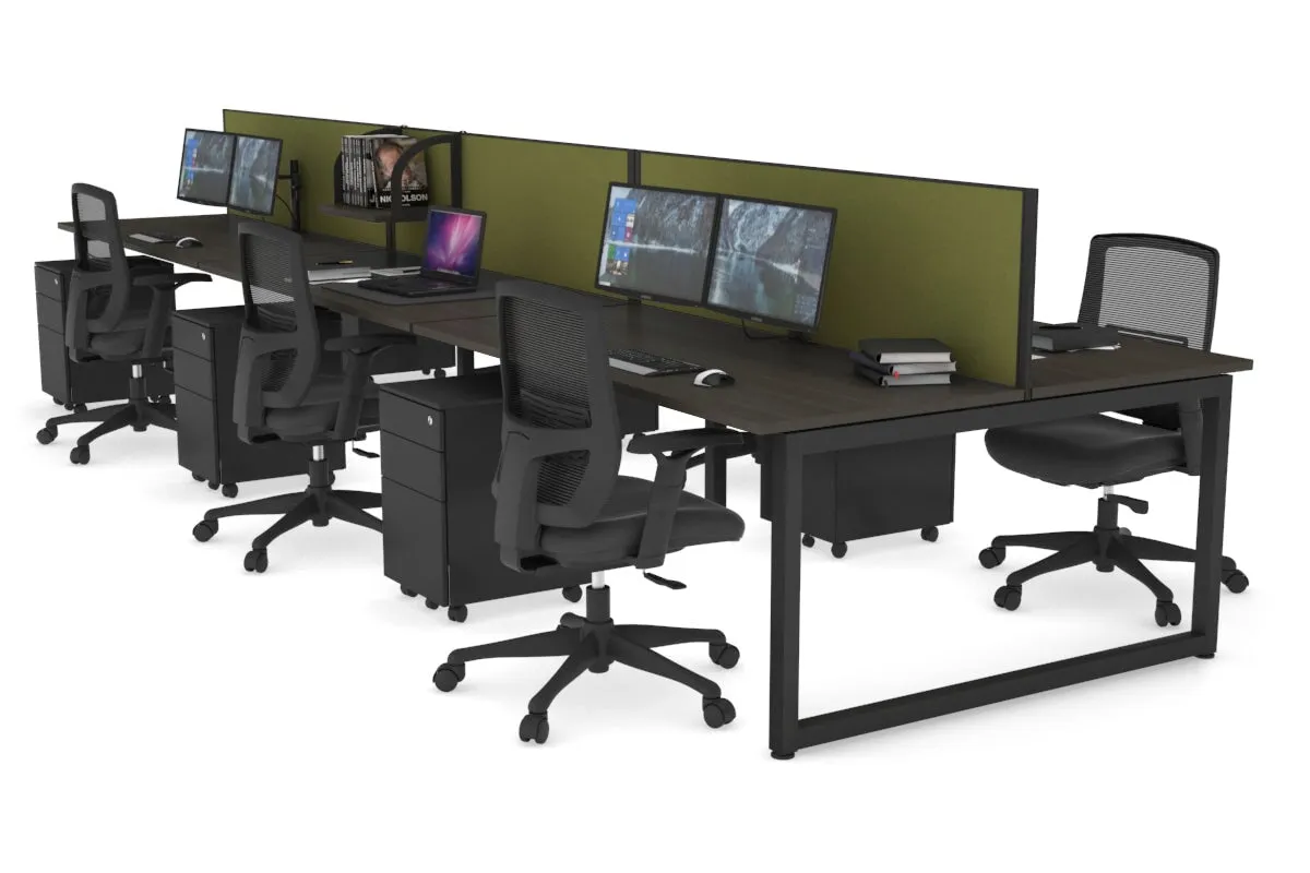 Quadro Loop Legs 6 Person Office Workstation [1600L x 700W]