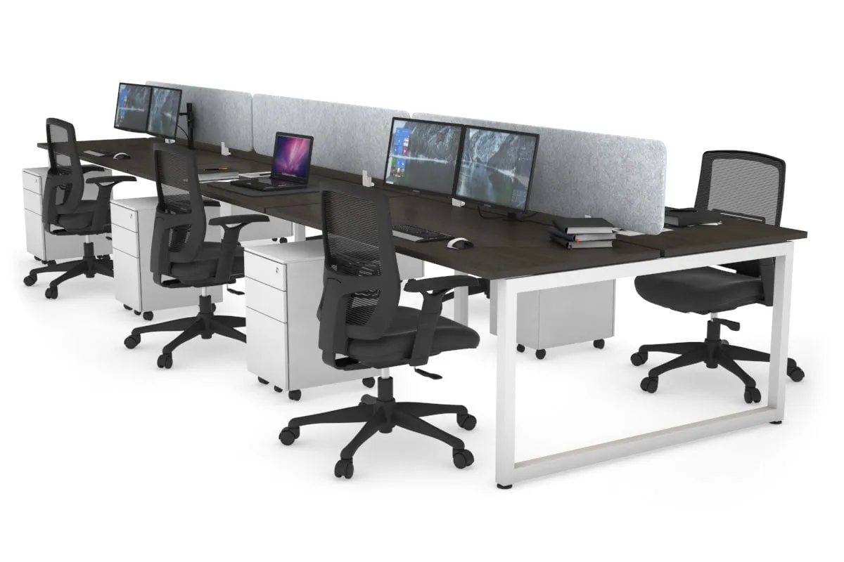 Quadro Loop Legs 6 Person Office Workstation [1600L x 700W]