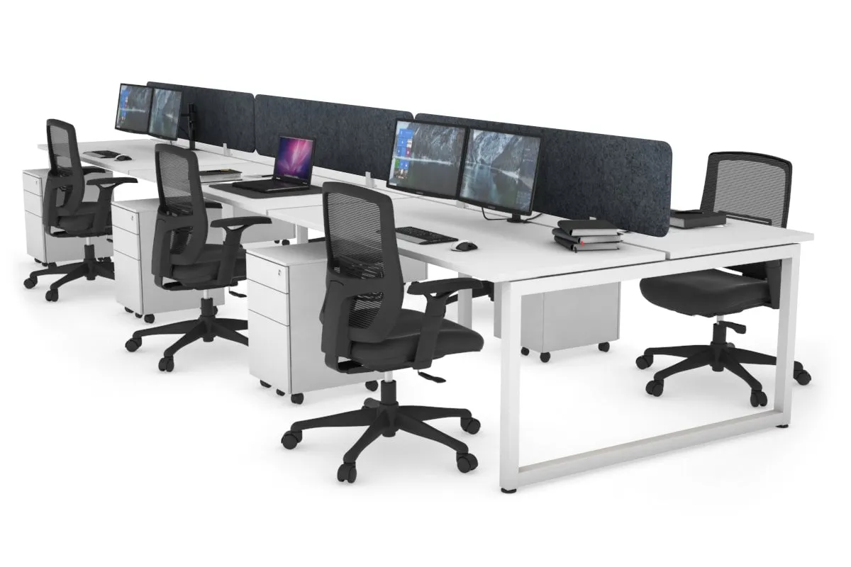 Quadro Loop Legs 6 Person Office Workstation [1600L x 700W]