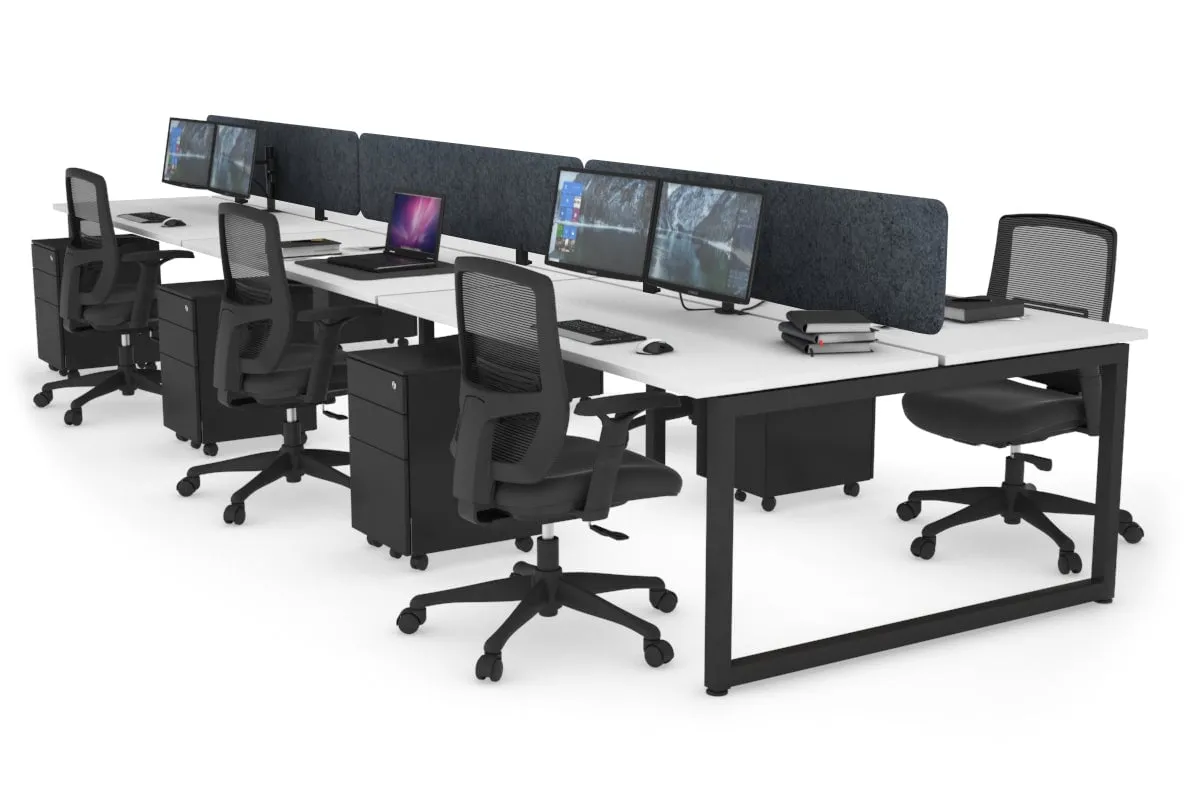 Quadro Loop Legs 6 Person Office Workstation [1600L x 700W]