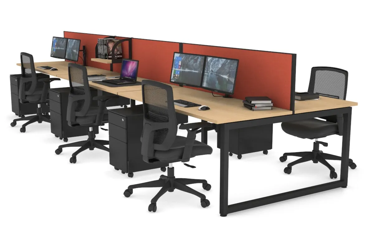 Quadro Loop Legs 6 Person Office Workstation [1600L x 700W]