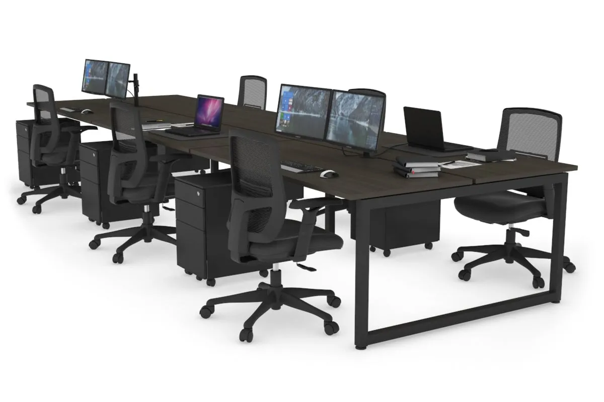 Quadro Loop Legs 6 Person Office Workstation [1600L x 700W]