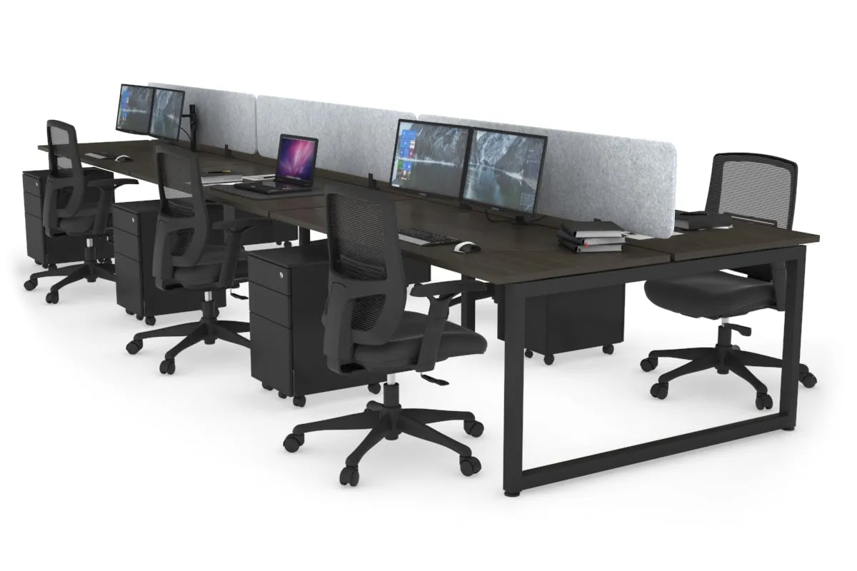 Quadro Loop Legs 6 Person Office Workstation [1600L x 700W]