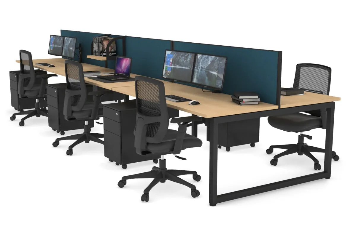 Quadro Loop Legs 6 Person Office Workstation [1600L x 700W]