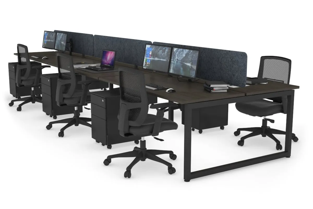 Quadro Loop Legs 6 Person Office Workstation [1600L x 700W]