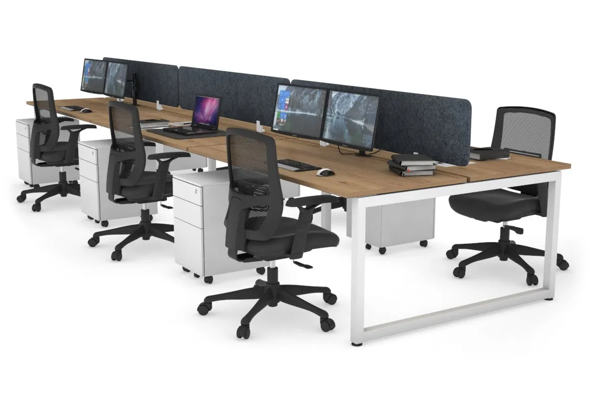 Quadro Loop Legs 6 Person Office Workstation [1600L x 700W]