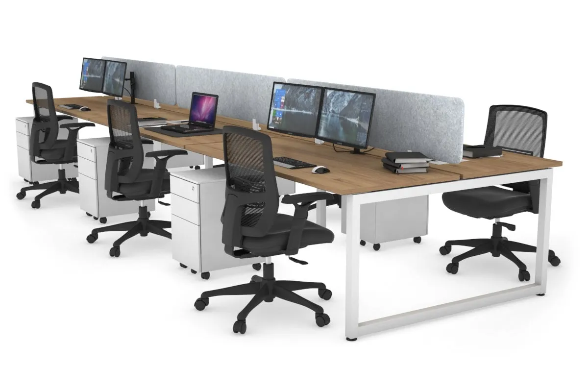 Quadro Loop Legs 6 Person Office Workstation [1600L x 700W]