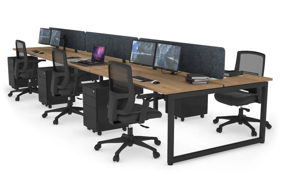 Quadro Loop Legs 6 Person Office Workstation [1600L x 700W]