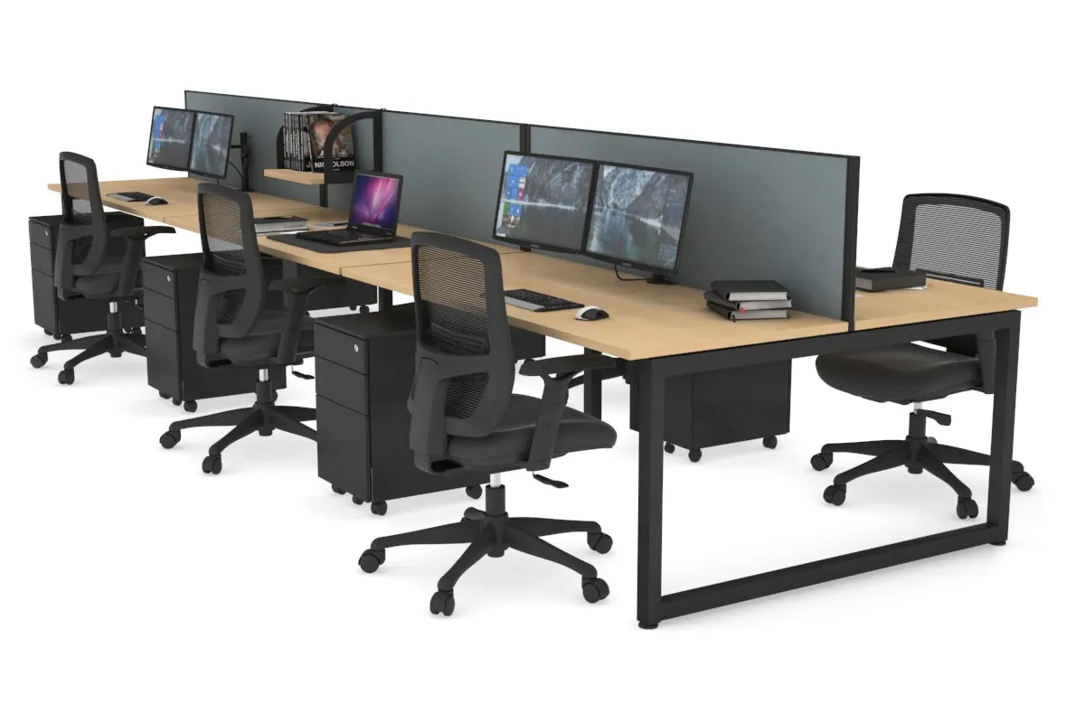 Quadro Loop Legs 6 Person Office Workstation [1600L x 700W]