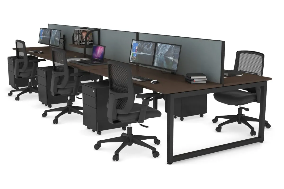 Quadro Loop Legs 6 Person Office Workstation [1600L x 700W]